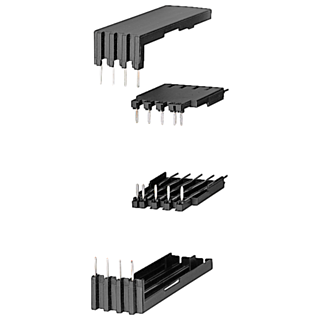 Soldering pin adapter for contactors with added 4-pole auxiliary switch