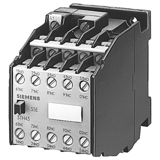 Contactor relay 64E, 6 NO + 4 NC, flat connector terminal, AC op. 110 V AC 132 V AC