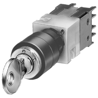 Key-operated switch CES, 16 mm, round plastic