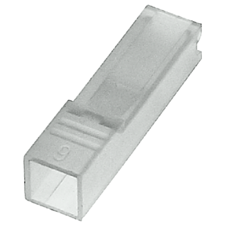 Insulating sleeve for flat connector, 2.8x0.8 mm, can be plugged on from the front