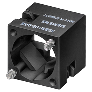 Holder for contact blocks and lampholders, soldering pin connection