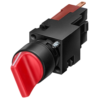 Toggle switch, 16 mm, round plastic, black