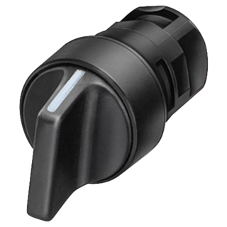 Toggle switch, 16 mm, round plastic, white