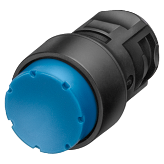 Pushbutton, 16 mm, round plastic, white
