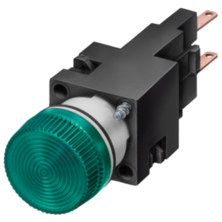 Indicator light, 16 mm, round plastic, white