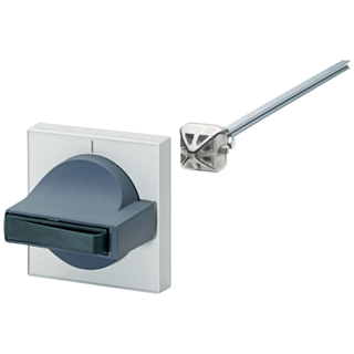 Door operating mechanism 8UC7, handle dark gray/blue green, basic, masking plate light gray