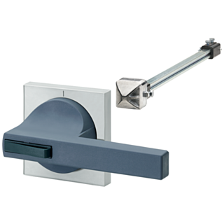 Door operating mechanism 8UC7, handle dark gray/blue green, basic, masking plate light gray