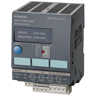 accessories circuit breaker 3WL analog output module can be connected to cubicle bus