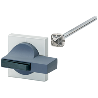 Door operating mechanism 8UC7, handle dark gray/blue green, basic, masking plate light gray
