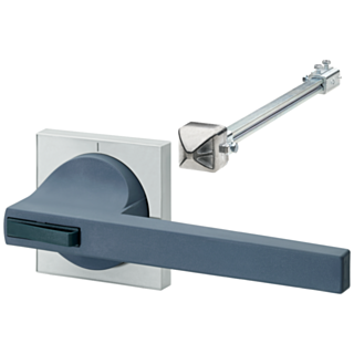 Handle 8UC7 with masking plate, handle titanium gray/blue-green, basic masking plate light gray
