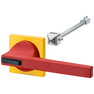 Door operating mechanism 8UC7, handle red/blue green, basic, masking plate yellow handle one-sided