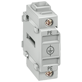 Neutral conductor/PE terminal, through-type, for front mounting, up to 16 A, accessory