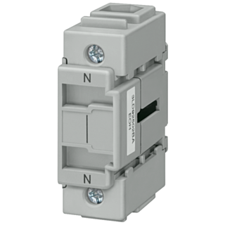 Neutral conductor/PE terminal, through-type, for front mounting, up to 32 A, accessory