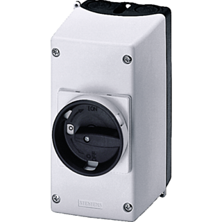 Molded-plastic enclosure for surface mounting IP55, N and PE terminal, lockable in O position