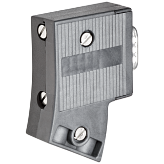 SIMATIC DP, bus connection plug f. PROFIBUS w. inclined cable outlet, max. 1.5 Mbaud, insulation displacement method, 15x 57.6x 39.5 mm (WxHxD), wi...