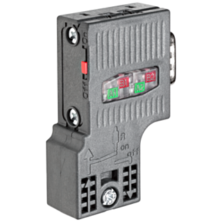 SIMATIC DP, Connection plug for PROFIBUS up to 12 Mbit/s 90° cable outlet, Insulation displacement method FastConnect, without PG socket 15.8x 59x ...