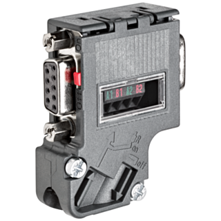 SIMATIC DP, Connection plug for PROFIBUS up to 12 Mbit/s with inclined cable outlet, 15.8x 54x 39.5 mm (WxHxD), terminating resistor with isolating...