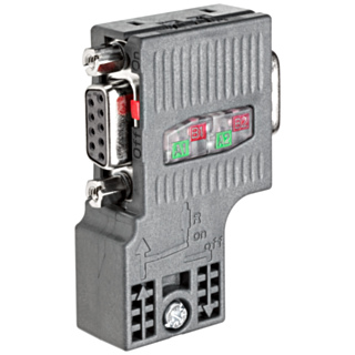 SIMATIC DP, Connection plug for PROFIBUS up to 12 Mbit/s 90° cable outlet, Insulation displacement method FastConnect, With PG receptacle 15.8x 59x...