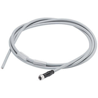 Power cable M8, PUR cable single-sided assembled with M8 socket, 4-pol