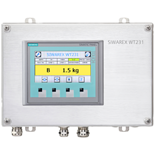 SIWAREX WT231 Weighing Terminal Weighing Terminal for use with Platformscales, Binweighing and further. - Stainless steel enclusure with 9 feed tro...