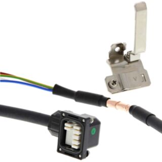 670658-1S series servo motor power cable, 1.5 m, 230 V: 100 to 750 W