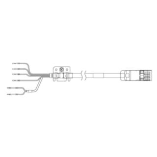 689537-1S series servo motor power cable, 5 m, with brake, 400 V: 4 kW