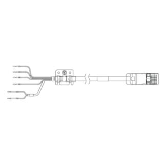 689541-1S series servo motor power cable, 15 m, with brake, 400 V: 4 k