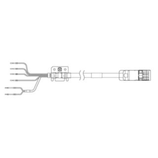 689551-1S series servo motor power cable, 10 m, with brake, 400 V: 7.5