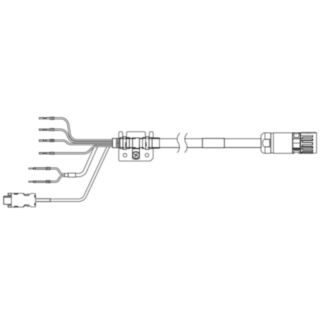 695506-1SA series servo hybrid cable, 5 m, with brake, 230V: 1 kW to 1