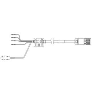 695512-1SA series servo hybrid cable, 3 m, non braked, 230 V: 1 kW to