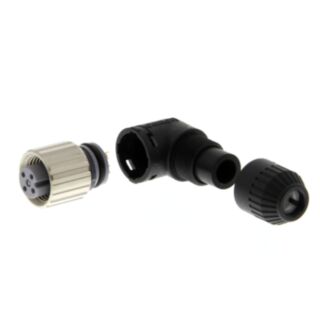 Female connector DC kabel diameter 6 mm haaks soldeer