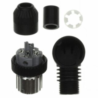 Female connector DC kabel diameter 6 mm haaks  schroef