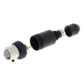 Field assembly connector, M12 straight socket (female), 5-poles, A coded, screw connection, for cable diameters 7-8 mm