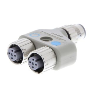 Conector Y ligação sensor standard e IO-Link