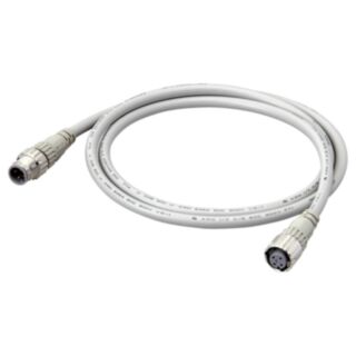 Cable with connectors on both cable ends, Smartclick M12 straight socket (female), Smartclick M12 straight plug (male), 4-poles, A coded, PVC...