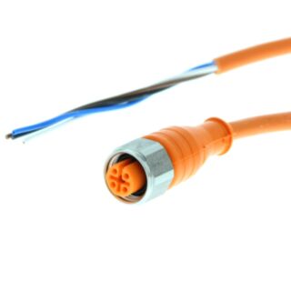 224783-Sensor cable, M12 straight socket (female), 4-poles, PVC washdo
