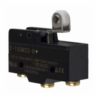 377795-General purpose basic switch, short hinge roller lever, SPDT, 1